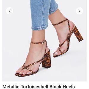 Tortoise shell block heels forever21 Lulus